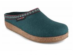 HAFLINGER Wool Clogs | Grizzly Franzl, Pine Green | Free US Shipping 