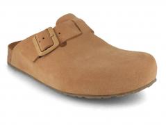 HAFLINGER Men Women Leather Clogs 'Porto', sahara