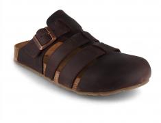 HAFLINGER Men Women Leather Sandals 'Lisboa', marron