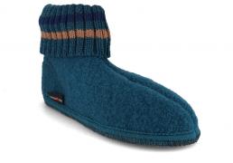 HAFLINGER Paul, turquoise | Wool Slipper Boots