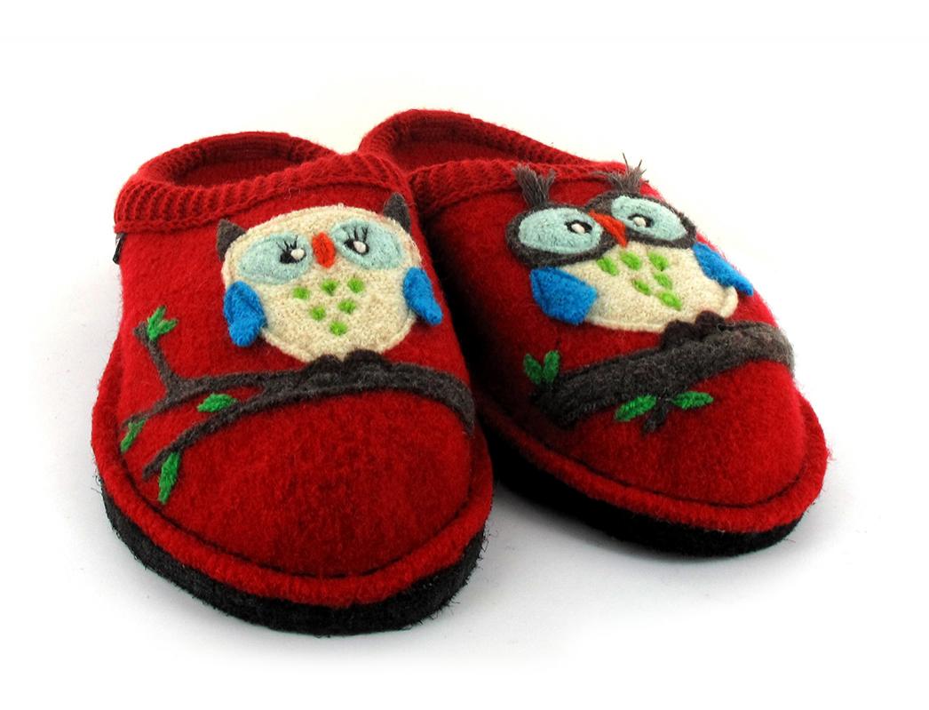 haflinger owl slippers