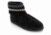 HAFLINGER | Boiled Wool Slipper Boot Paul, Graphite | Express Shipping