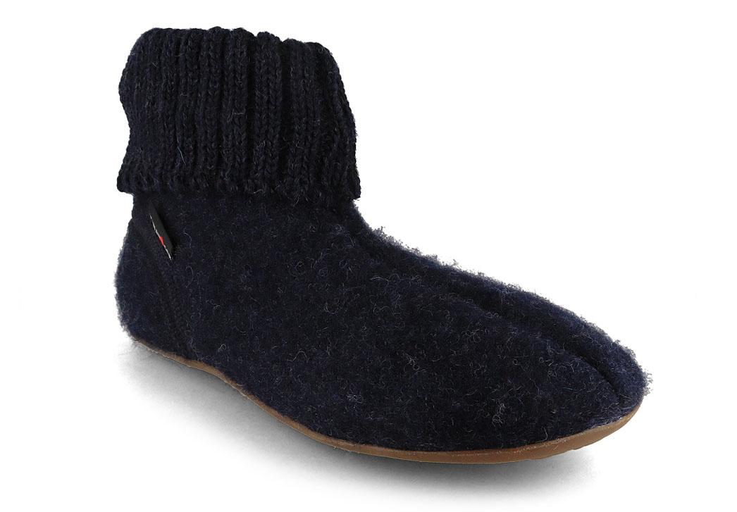 HAFLINGER Unisex Slipper Boots 'Everest Karlo', navy
