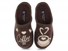 HAFLINGER Unsisex Slippers 'Flair Coffee Time', brown mottled