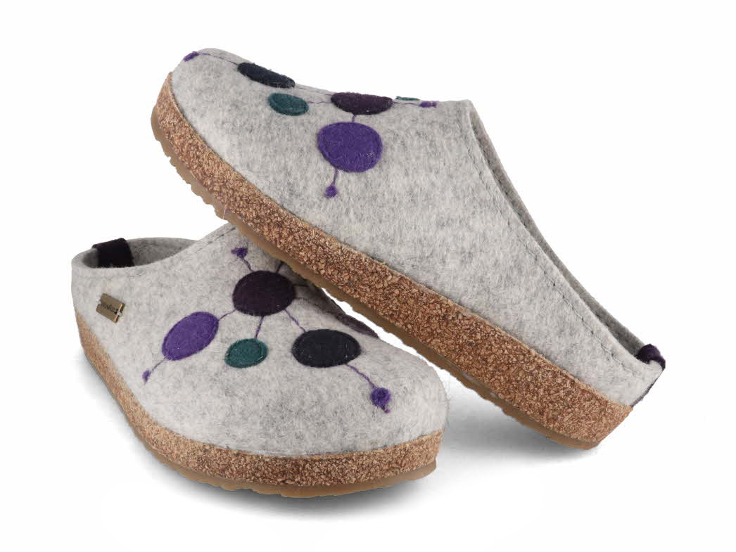 HAFLINGER Wool Clogs | Grizzly Faible, Stone Gray | Free US Shipping