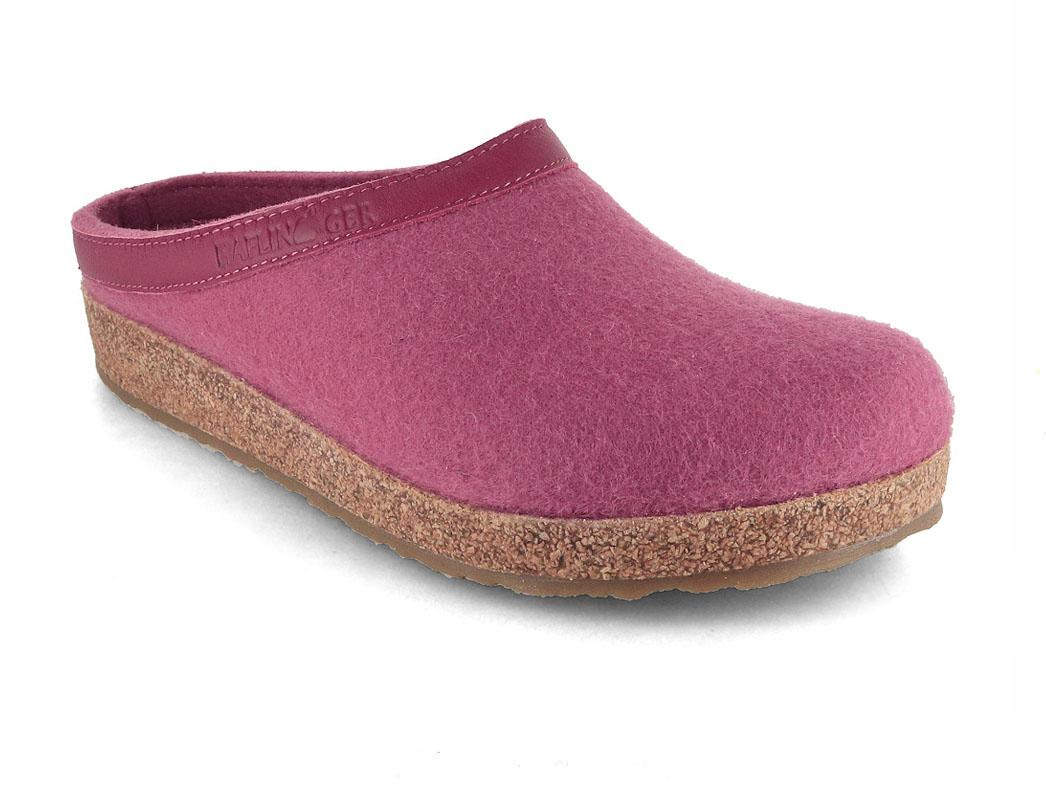 HAFLINGER Women Felt Clogs with Cork Footbed Grizzly Torben, heather rose