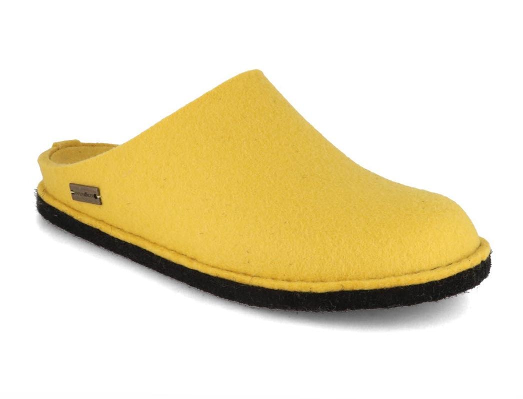 HAFLINGER Women Felt Slippers Flair Soft, Yellow