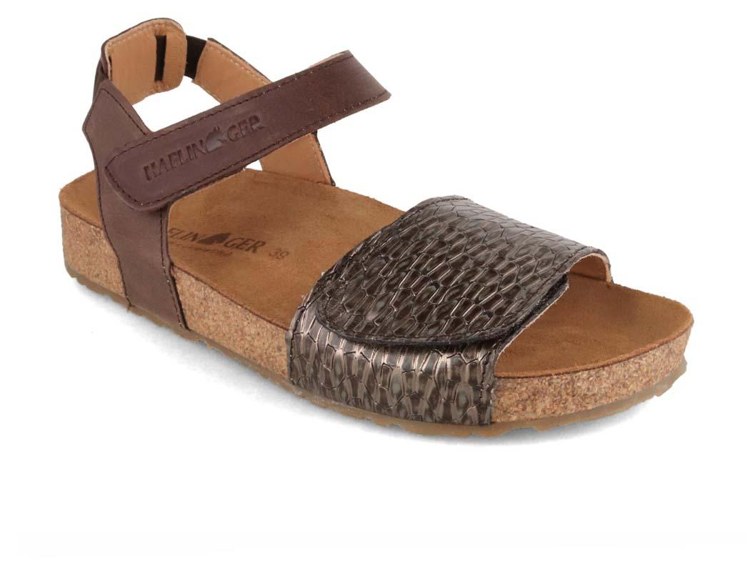 HAFLINGER Women Leather Sandals 'Ellie', brown