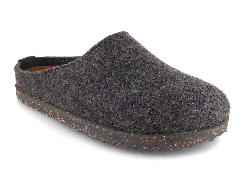 HAFLINGER Women Men Felt Slippers 'Manhattan', anthracite