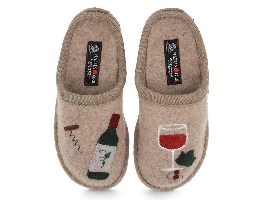 HAFLINGER Women Slippers 'Flair Wine Time', beige