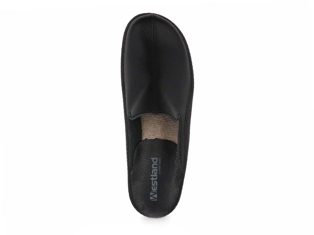 Josef Seibel Men Leather Slippers Black