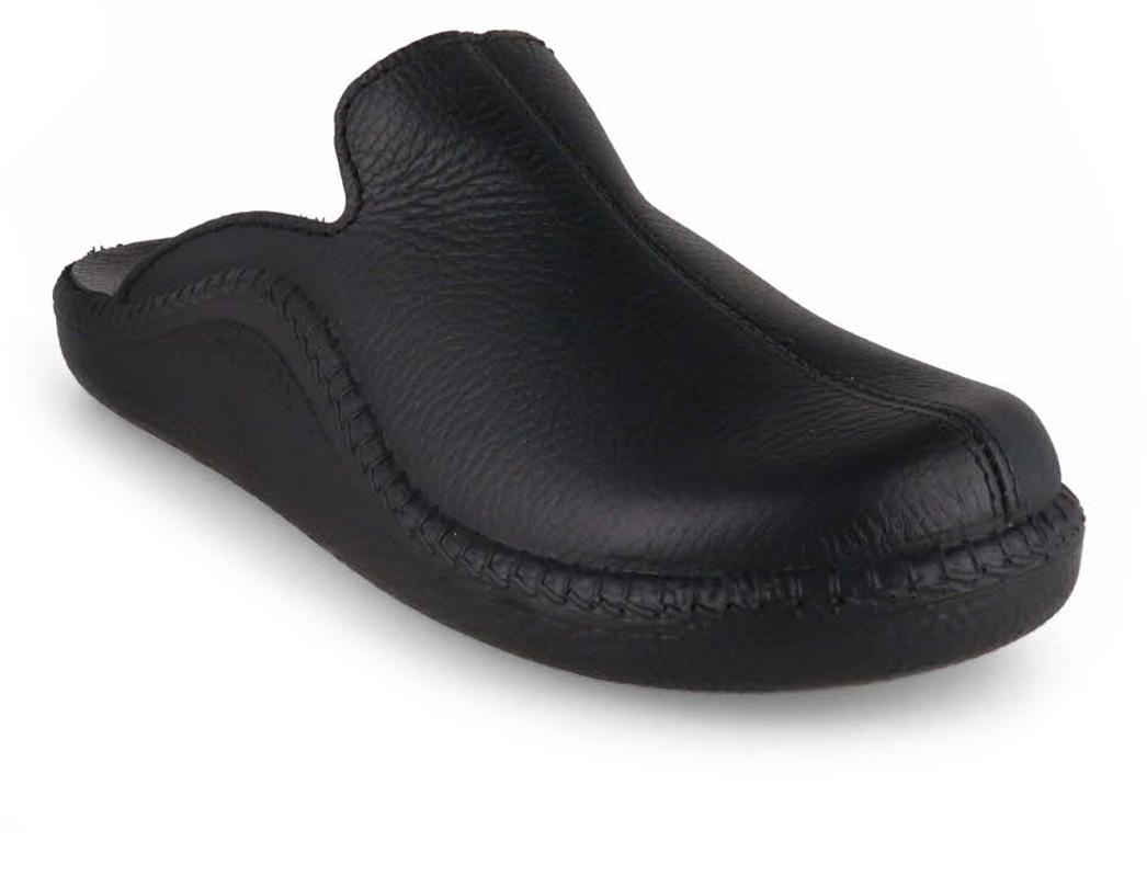 Josef Seibel Men Leather Slippers Monaco 202 G, black
