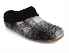 Living Kitzbhel | Knitted Cuff Slippers, black gray |