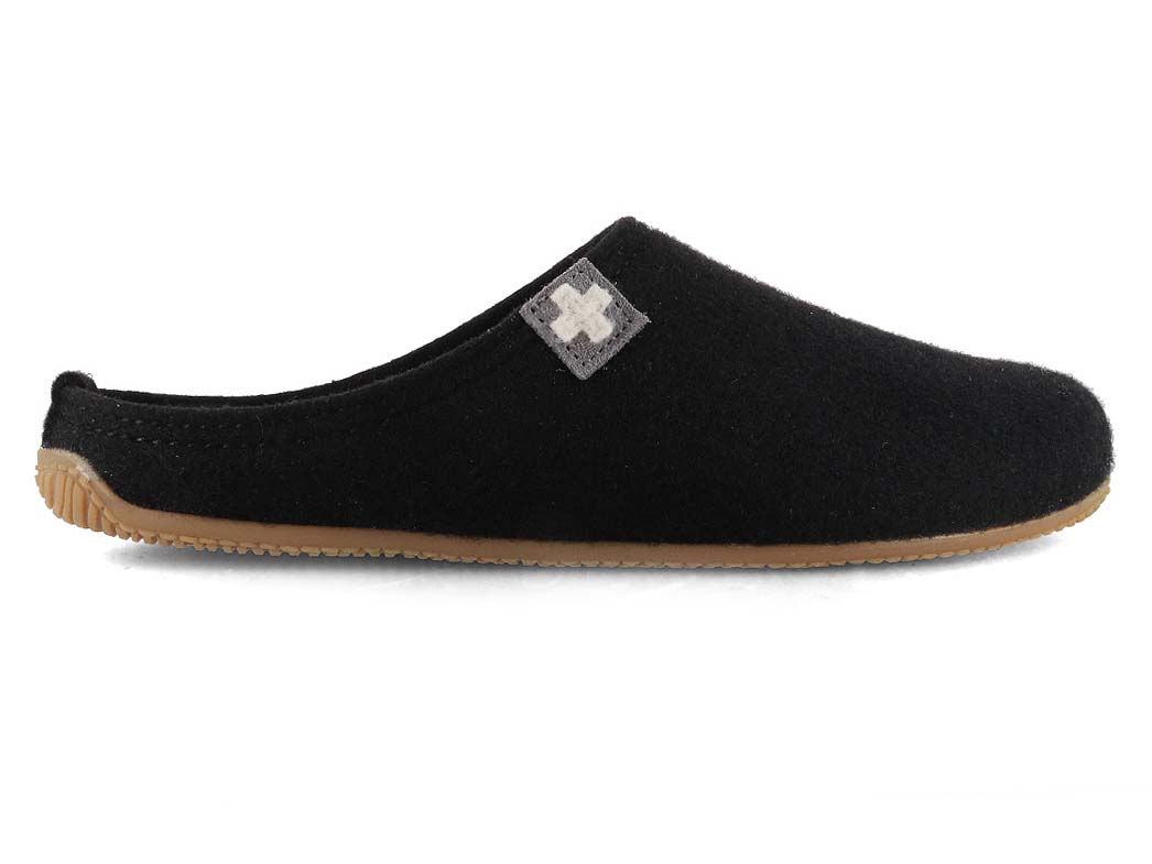 LIVING KITZBUEHEL Slipper 3886, black > Boiled Wool and Haflinger