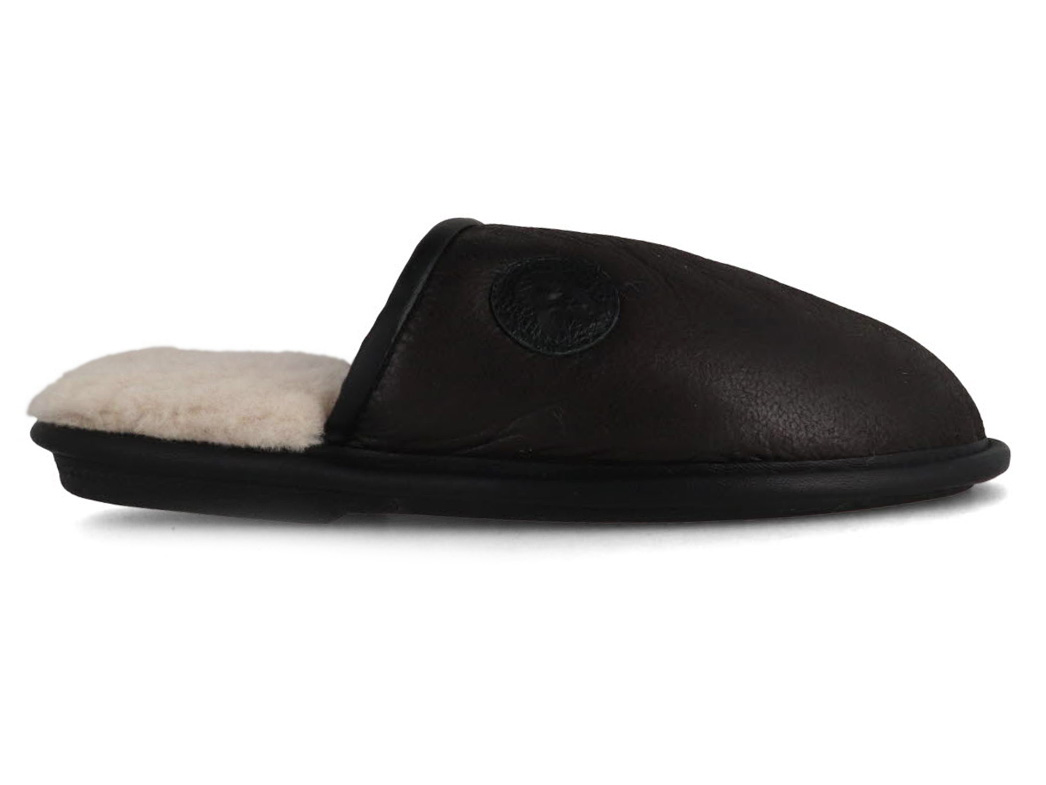 Lammbock® Men Shearling Slippers Ramsey, dark brown