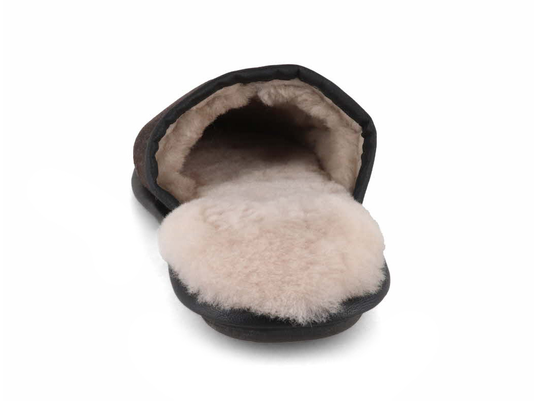 Lammbock® Men Shearling Slippers Ramsey, dark brown