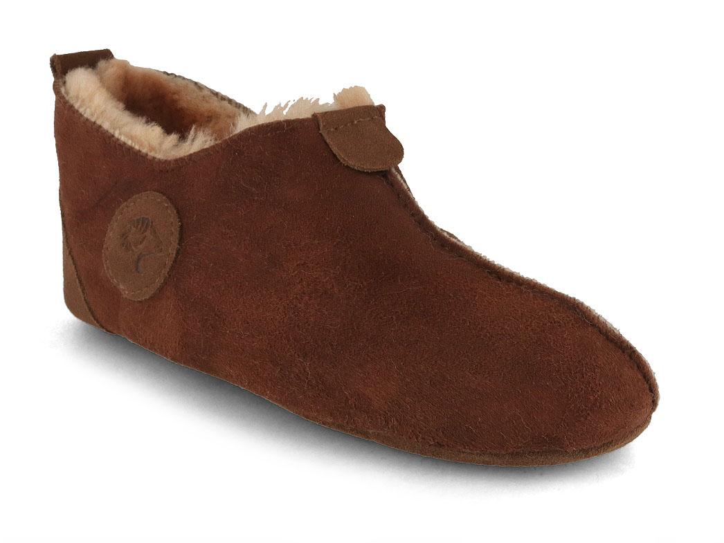 Lammbock� Unisex Shearling Slipper Boots 'Texel', cognac brown