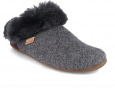 Living Kitzb�hel Women Boiled Wool Lambskin Slippers 'Slip On Premium', gray