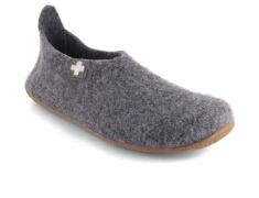 Living Kitzb�hel Women Pure New Wool Slippers 'Summit Cross', gray