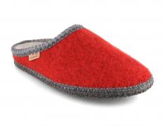 Living Kitzb�hel Women Slippers with crochet decoration 'Uni crochet', red