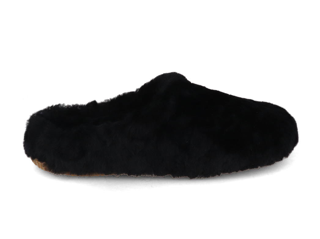 Black 2024 fuzzy slippers