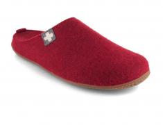 Living Kitzbuehel Women Wool Slippers, dark cherry