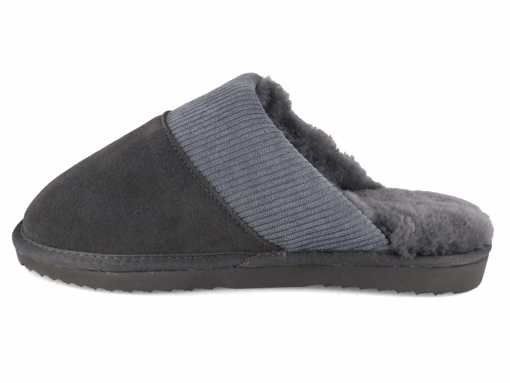WARMBAT Men Suede Slippers Perth, Dk Grey Free US S