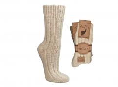 Premium Alpaka Wool Socks made of 100% Natural Wool, creme white