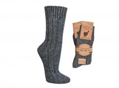 Premium Alpaka Wool Socks made of 100% Natural Wool, light grey