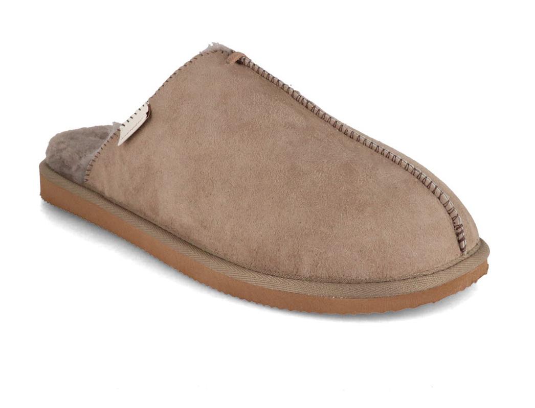 SHEPHERD Hugo, stone | Men Lambskin Slippers