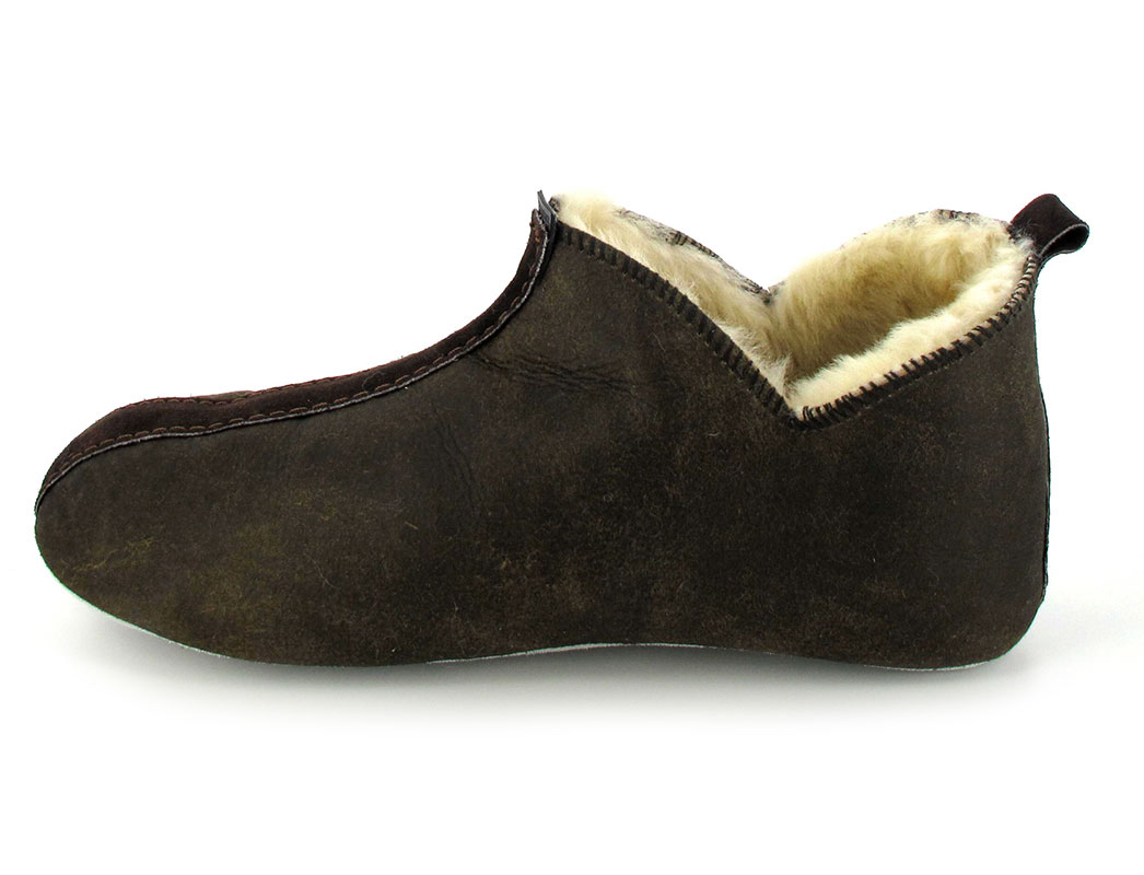 SHEPHERD | Warm Sheepskin Slipper Henrik, Oiled Antique | Express Shipping