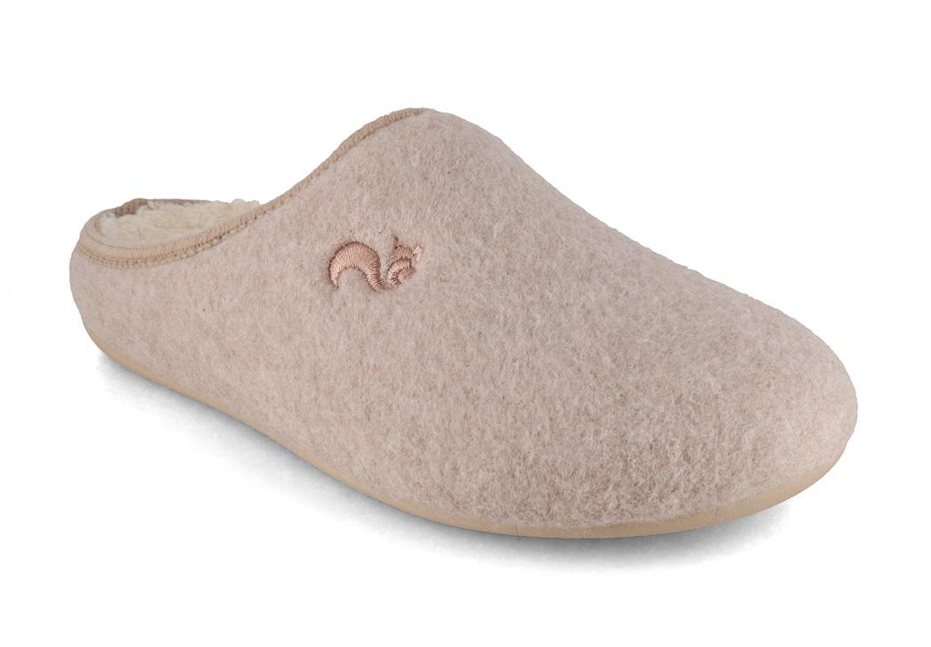 Thies Organic lined Women Slippers, beige