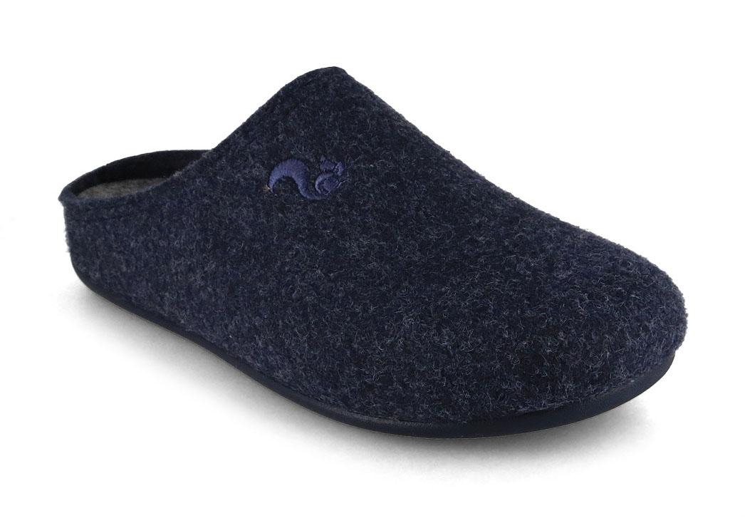 Thies Unisex recycled felt Slippers 'for Insoles', marinojas