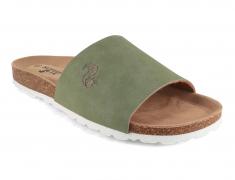 Thies Women Vegan suede Alternative Mules 'Eco Pool Slide', emerald