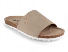 Thies Women Vegan suede Alternative Mules 'Eco Pool Slide', stone