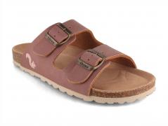 Thies Women Vegan suede Sandals 'Eco Bio', malva