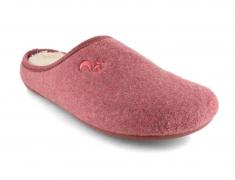 Thies Women Wool Slippers 'Organic', bordeaux