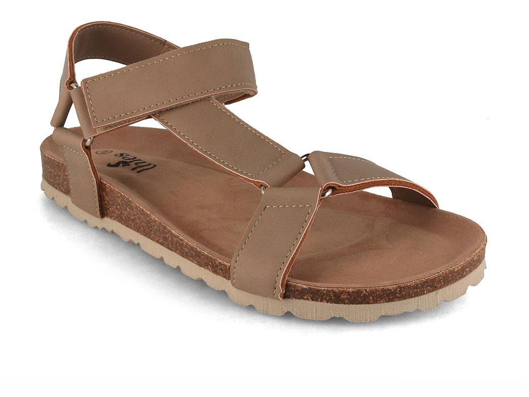 Thies Women vegan Sandals 'Eco Bio Trek ', elephant grey