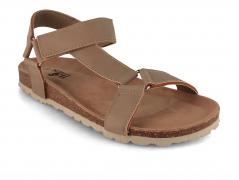 Thies Women vegan Sandals 'Eco Bio Trek ', elephant grey