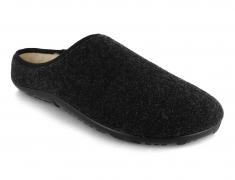 Tuffeln �Barefoot� Zero-Drop Slippers made in Germany, graphite with wool lining