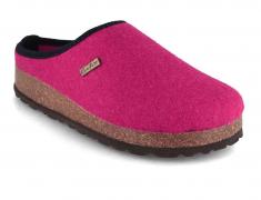 Tuffeln �Comfort� Women Tyrolean Vegan Felt Clogs, fuchsia