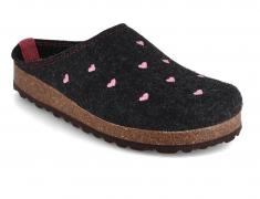 Tuffeln Herzchen, dark grey | Vegan Clogs