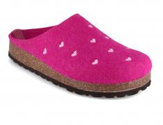 Tuffeln Herzchen, fuchsia | Vegan Clogs
