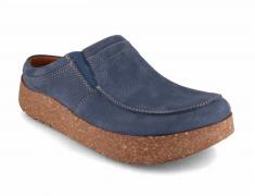 Tuffeln� Leather Clogs with cushioning Insoles �Kommod�, blue