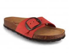 Tuffeln� Women Beach leather Sandals 'Fehmarn', red