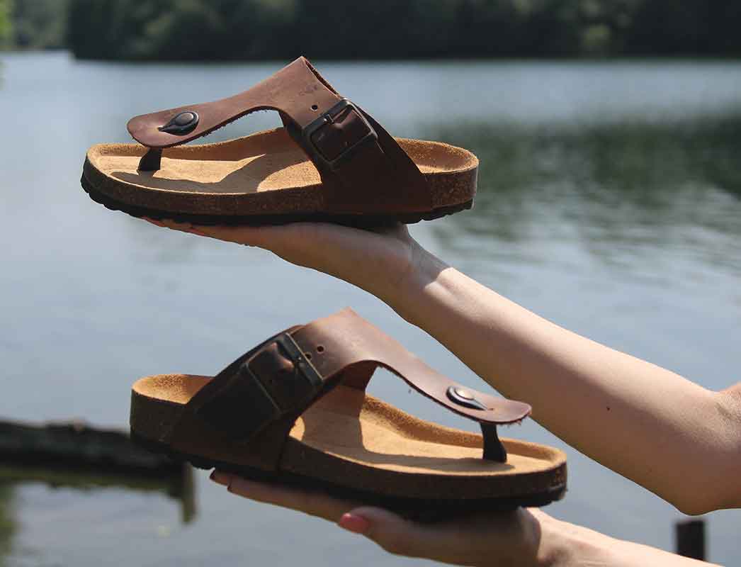 HAFLINGER | Leather Sandal Bio Andrea, Caramel | Express Shipping