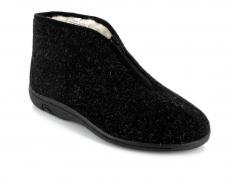 Varomed vital | Wool Slipper Boot Zipper, Black | Express Shipping