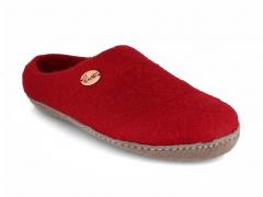 Handmade Felt Slippers by WoolFit Footprint, dark red | 36-46 EU