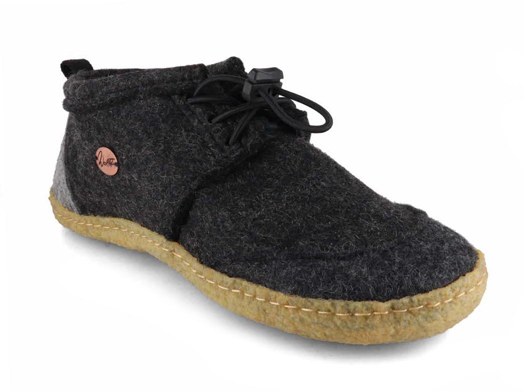 eten Zo veel galop ❤ WoolFit® Barefoot Slippers Nomad, dark gray