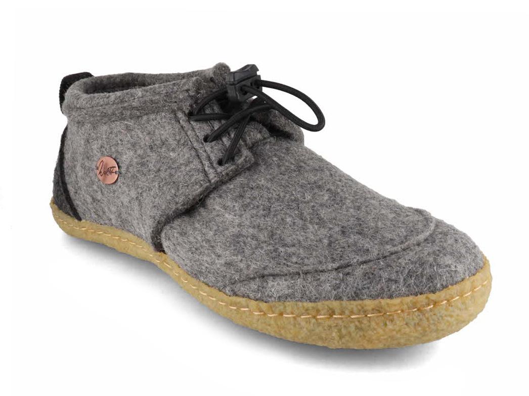 eten Zo veel galop ❤ WoolFit® Barefoot Slippers Nomad, dark gray